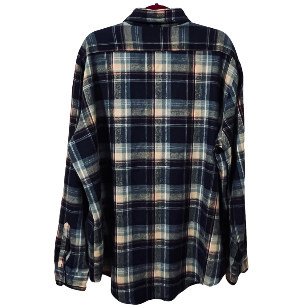 Vintage Sears Button Down Shirt Men’s 2XL Tall Plaid Flannel Western Streetwear - Picture 5 of 10